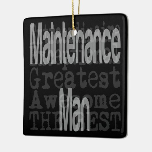 Man voor onderhoud keramisch ornament (Links)