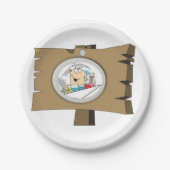 Man voor papieren Borden Papieren Bordje (Voorkant)