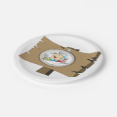 Man voor papieren Borden Papieren Bordje (Gekanteld)