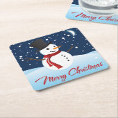 Man voor prettige kerstcadeaus kartonnen onderzetters (Schuin)