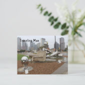 Man voor reizen # 1 briefkaart (Staand voorkant)