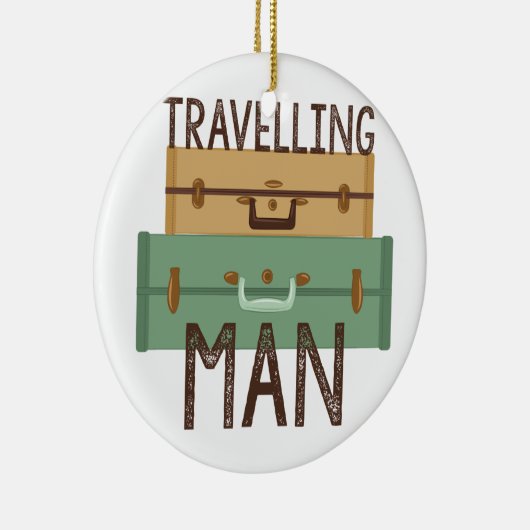 Man voor reizen keramisch ornament (Rechts)