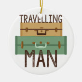 Man voor reizen keramisch ornament (Voorkant)