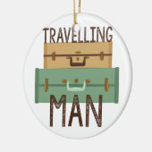 Man voor reizen keramisch ornament (Links)