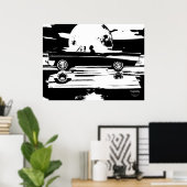 Man voor reizen poster (Thuiskantoor)