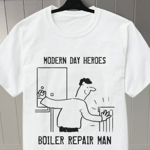 Man voor reparatie van ketels t-shirt