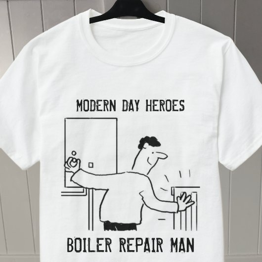 Man voor reparatie van ketels t-shirt