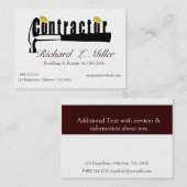 Man voor reparatie van thuisontwerper visitekaartje (Voorkant / Achterkant)