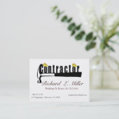 Man voor reparatie van thuisontwerper visitekaartje (Staand voorkant)