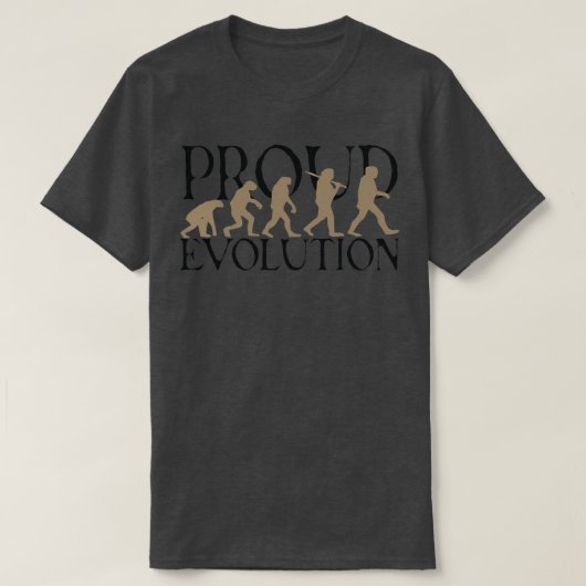 Man voor rode evolutie t-shirt (Design voorkant)