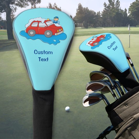 Man voor wasgoed golfheadcover