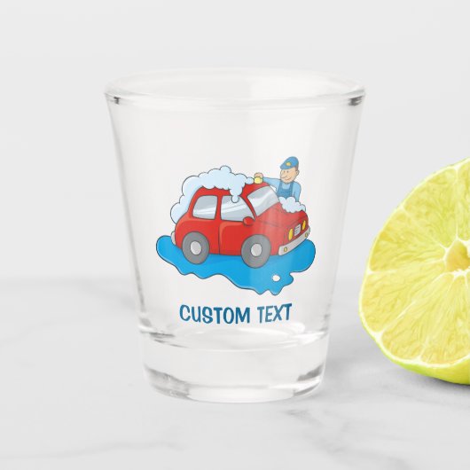 Man voor wasgoed shot glas (Voorkant)