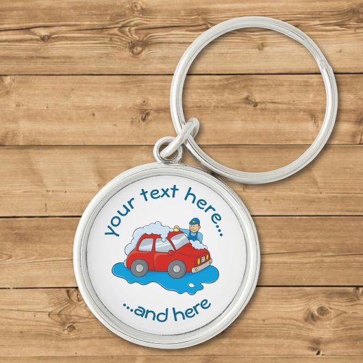 Man voor wasgoed sleutelhanger