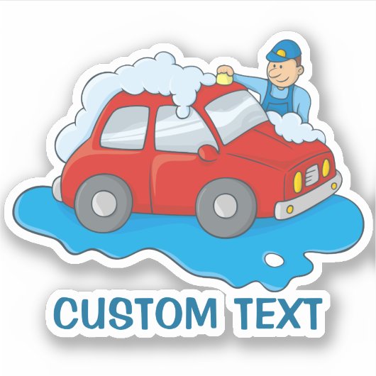 Man voor wasgoed sticker (Voorkant)