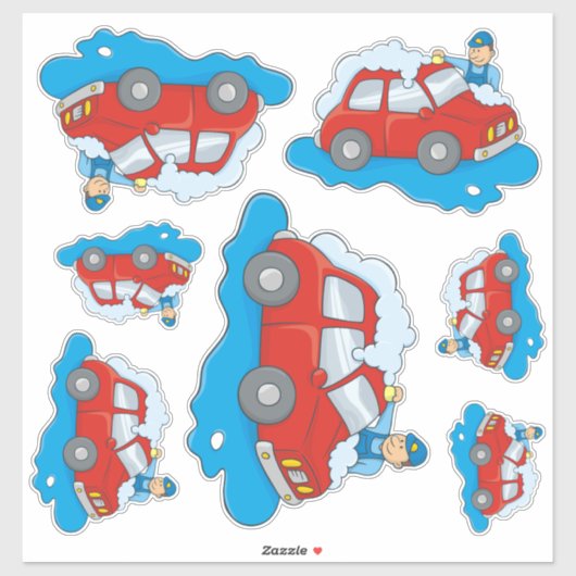 Man voor wasgoed sticker (Vel)