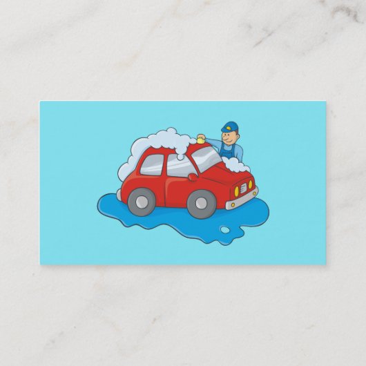 Man voor wasgoed visitekaartje (Achterkant)