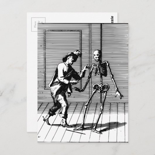 Man Voorstellen voor een skelet Briefkaart (Voorkant / Achterkant)