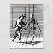 Man Voorstellen voor een skelet Briefkaart (Voorkant)