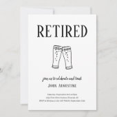 Man / Vrouw Bier of Brouwerij Thema Pensioenfeest Kaart (Voorkant)