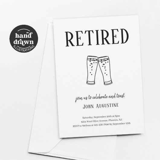 Man / Vrouw Bier of Brouwerij Thema Pensioenfeest Kaart