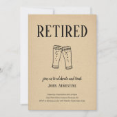Man / Vrouw Bier of Brouwerij Thema Pensioenfeest Kaart (Voorkant)