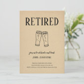 Man / Vrouw Bier of Brouwerij Thema Pensioenfeest Kaart (Staand voorkant)