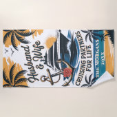 Man + Vrouw Cruising Partners voor het Leven Custo Strandlaken (Voorkant)