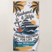 Man + Vrouw Cruising Partners voor het Leven Custo Strandlaken (Voorkant)