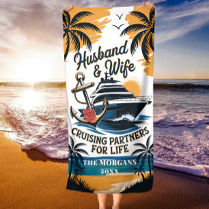 Man + Vrouw Cruising Partners voor het Leven Custo Strandlaken