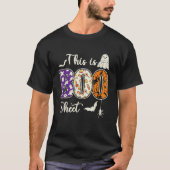 Man vrouw Dit is Boo Sheet Retro Ghost Funny Hall T-shirt (Voorkant)