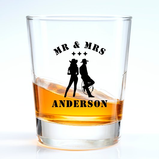 Man & Vrouw Echtgenoot Echtgenote Bruid Bruidegom Shot Glas