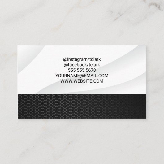 Man vrouw gewichtheffen visitekaartje (Achterkant)