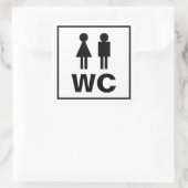 Man vrouw icoon WC toiletbord sticker voor toilet (Tas)