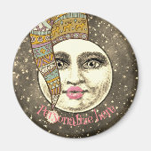  man vrouw in maan grillige winter pet magneet (Voorkant)