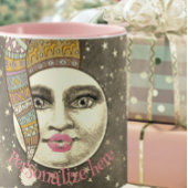 man vrouw in maan grillige winter pet mok