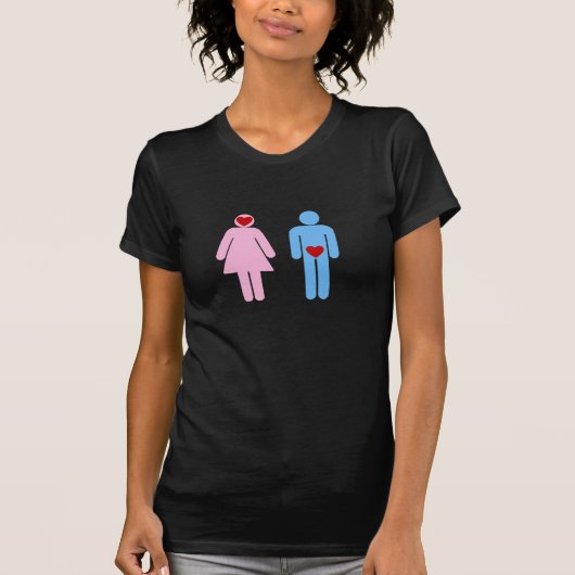 Man Vrouw Love Humor Tshirt (Voorkant)