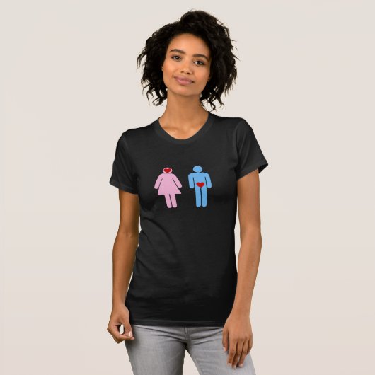 Man Vrouw Love Humor Tshirt (Voorkant volledig)