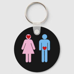 Man Vrouw Love Humor Tshirt Sleutelhanger