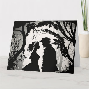 Man & Vrouw Silhouetten Kaart