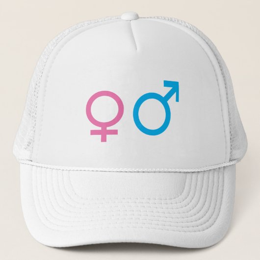 Man-vrouw-symbolen Trucker Pet (Voorkant)