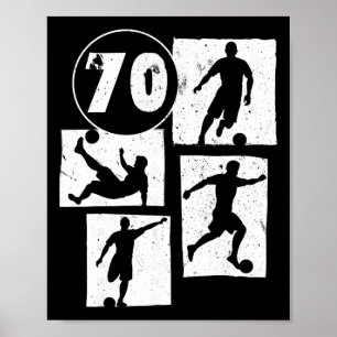 Man Vrouw Voetbalspeler Voetbal 70 Jaar Verjaardag Poster