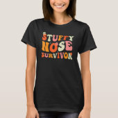 Man Vrouwen Bewustmaking Retro  Stuffy Nose Surv T-shirt (Voorkant)