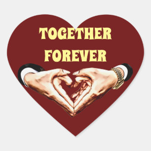 Man vrouwen koppels handen in hart vorm liefde kun sticker