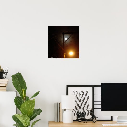 man vs. natuur poster (Thuiskantoor)