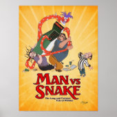 MAN VS SNAKE Don Bluth Poster van Kickstarter (Voorkant)