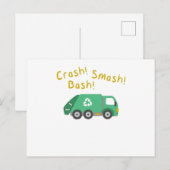 Man vuilnis Collectie stofdeeg van vuilnis van de  Briefkaart (Voorkant / Achterkant)