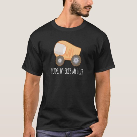 Man waar is mijn Toe Truck Anatomy Disability Ampu T-shirt (Voorkant)