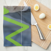 Man waarop het concept "aandelenkoers" is afgebeel theedoek (Quarter Fold)