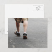 MAN WALKING BRIEFKAART (Voorkant / Achterkant)