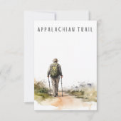 Man Wandelen op de Appalachian Trail Blank Kaart (Voorkant)